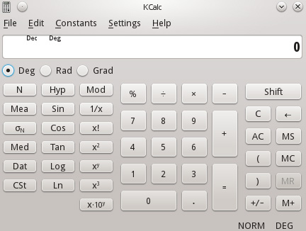 KCalc Scientific Calculator