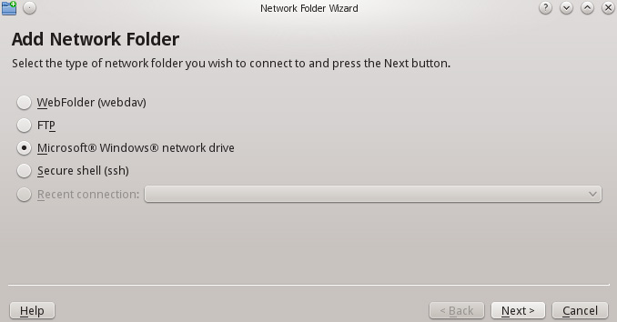 KNetAttach Network Folder Wizard