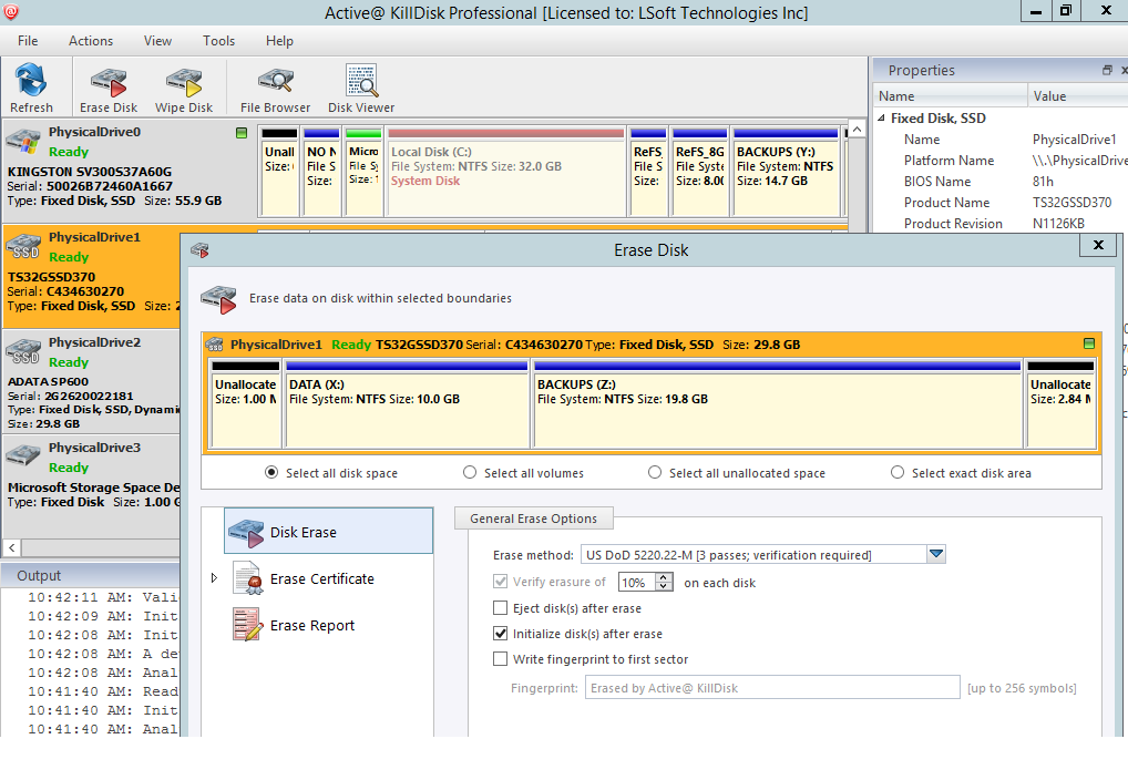 Sanitizing Hard Disks - Wipe Options