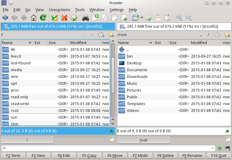 Krusader File Manager