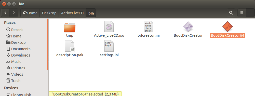 Boot Disk Creator in Active@ LiveCD